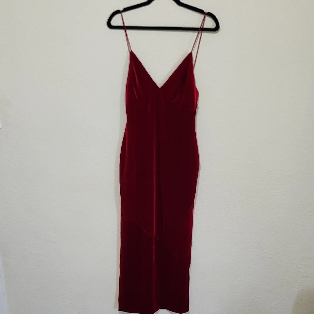 Lovers + Friends Red Spaghetti Strap Slip Dress - Picture 1 of 9